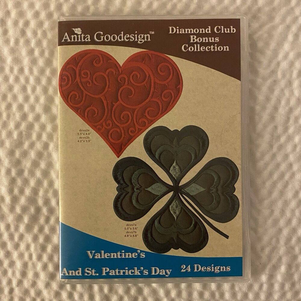 Anita Goodesign Valentines And St. Patrick’s Day CD 24 Designs Diamond Club